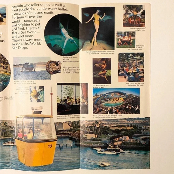 Vintage Sea World Mission Bay San Diego  Travel Guide Brochure - Picture 7 of 11